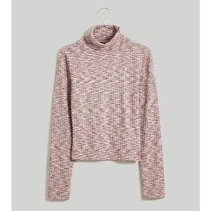 NWT 🍁 Madewell Brightside Fine Rib Turtleneck in Woodrose